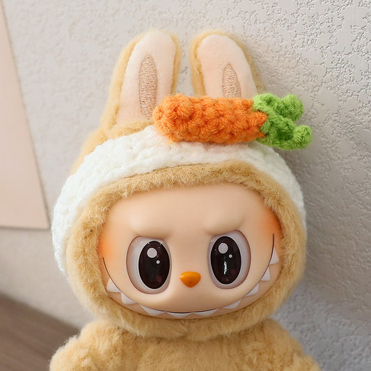 Knit Headbands – Fits 6.7" (17cm) Dolls · Carrot / Bear / Frog Styles